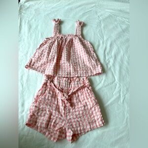 Toddler cotton gingham set 3T